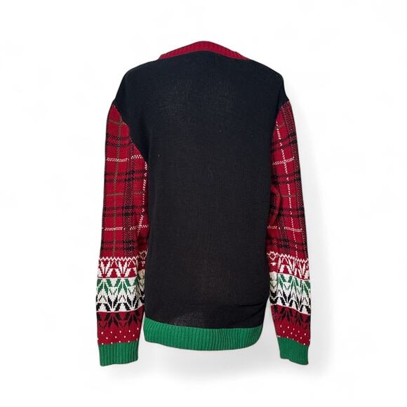 Ugly Holiday Sweater Festive & Funny Unisex Knit Reindeer Sweater size XL - Picture 4 of 13